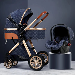 Luxury 3-in-1 High Landscape Baby Stroller – Portable & Convertible