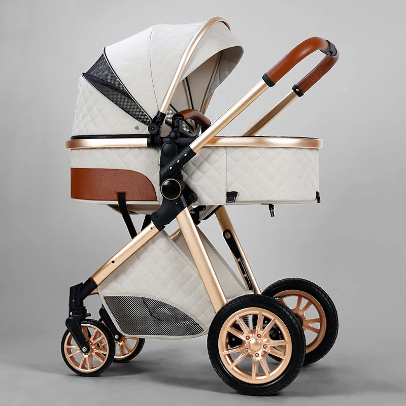 Luxury 3-in-1 High Landscape Baby Stroller – Portable & Convertible