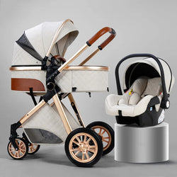 Luxury 3-in-1 High Landscape Baby Stroller – Portable & Convertible