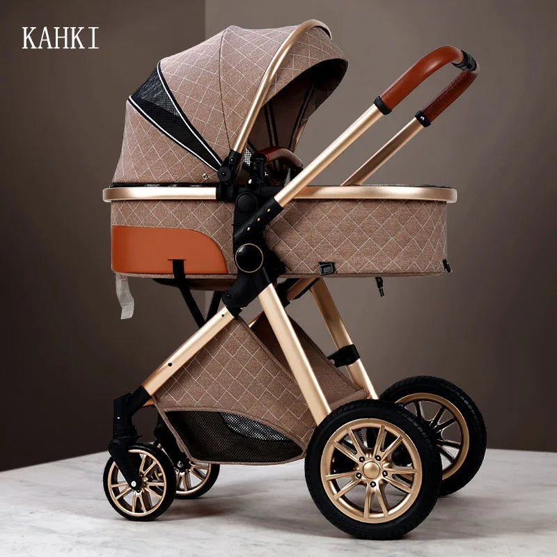 Luxury 3-in-1 High Landscape Baby Stroller – Portable & Convertible