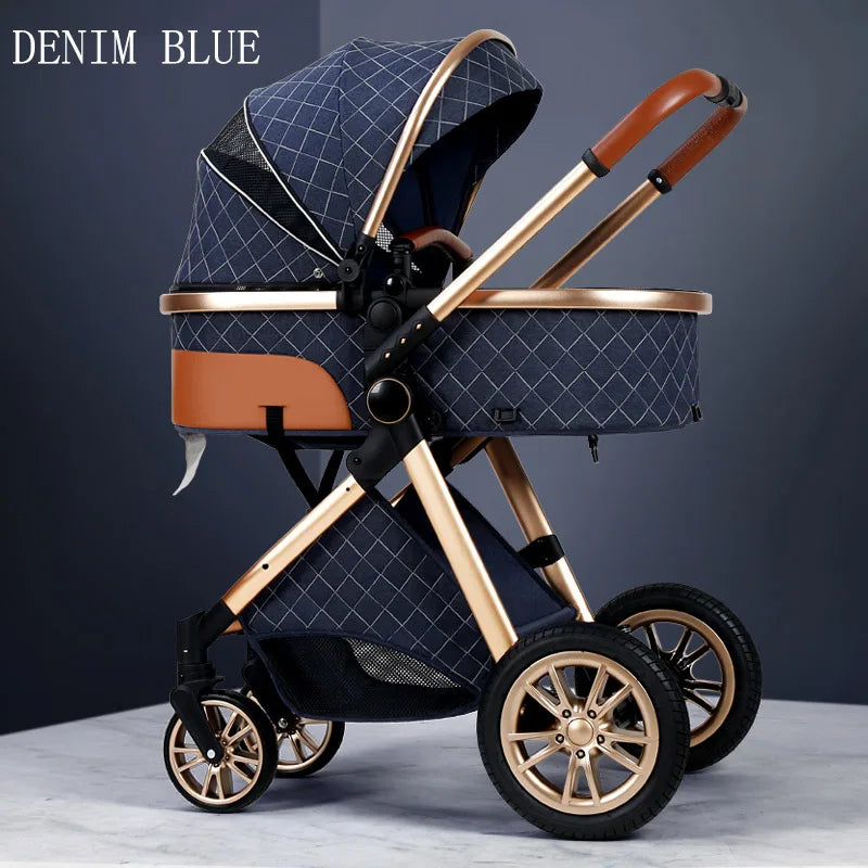 Luxury 3-in-1 High Landscape Baby Stroller – Portable & Convertible