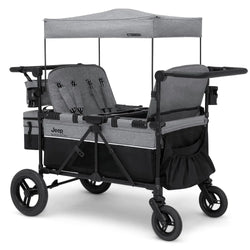 Deluxe 4-Seater Stroller Wagon – Convertible Quad Stroller for Kids