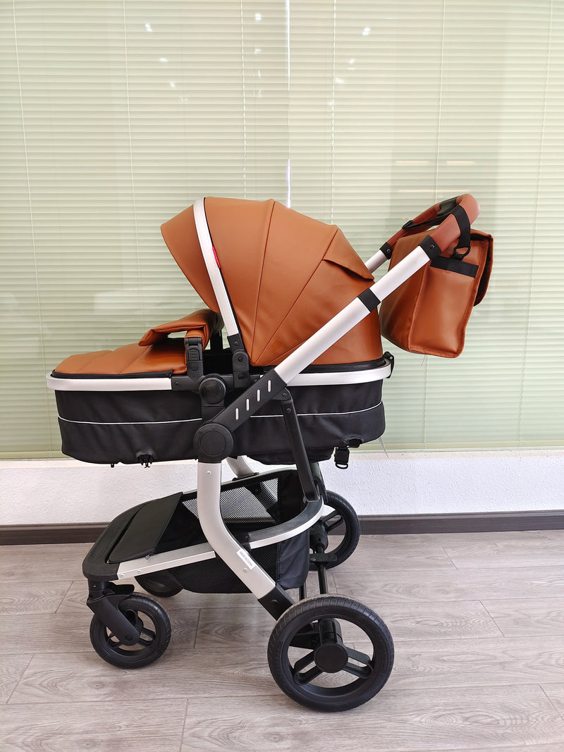 Foldable High Landscape Baby Stroller – Reversible & Portable Pram