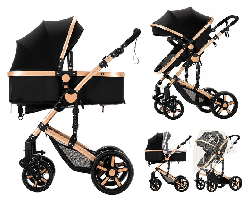 2-in-1 Lightweight Baby Stroller – Newborn to Toddler Comfort