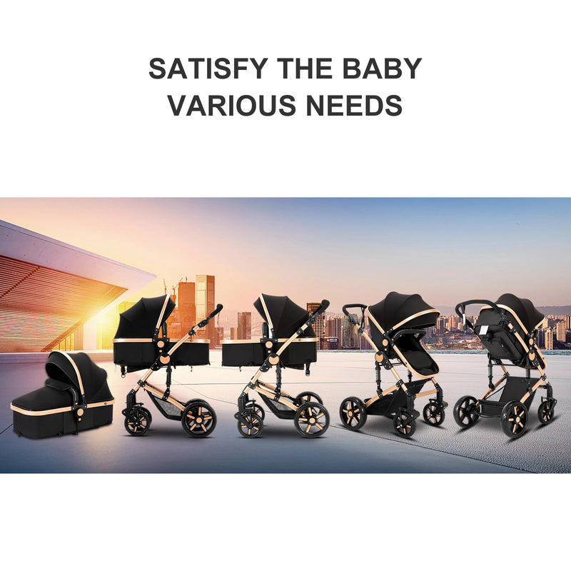 2-in-1 Lightweight Baby Stroller – Newborn to Toddler Comfort