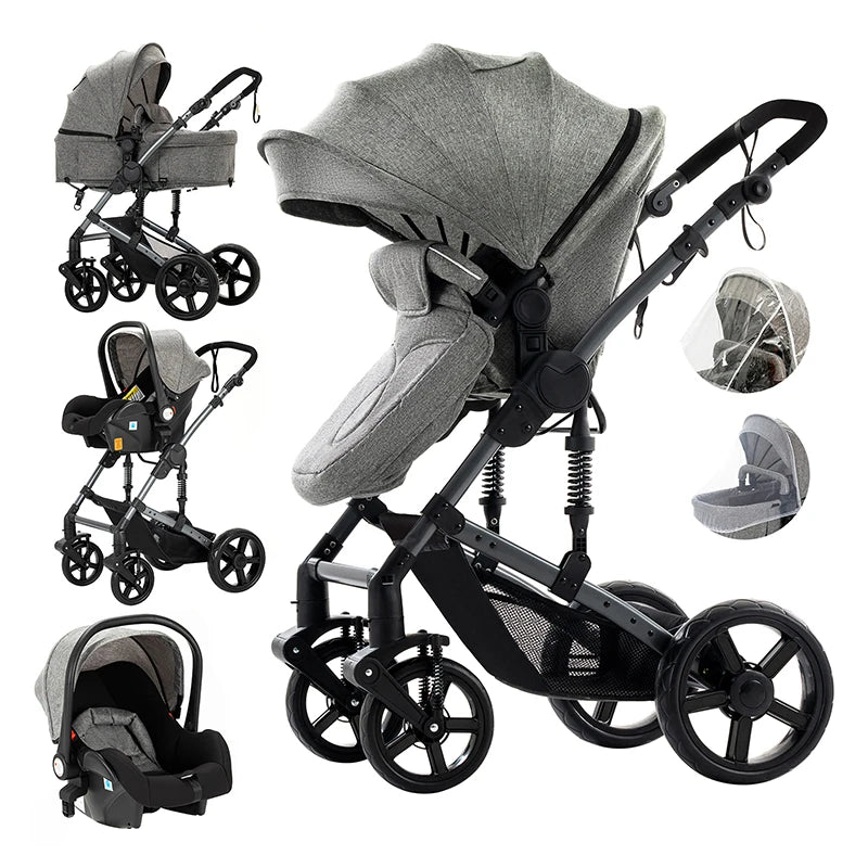 2-in-1 Lightweight Baby Stroller – Newborn to Toddler Comfort