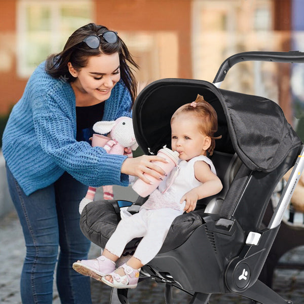 Lightweight Folding Stroller – Adjustable Handle & Sunshade