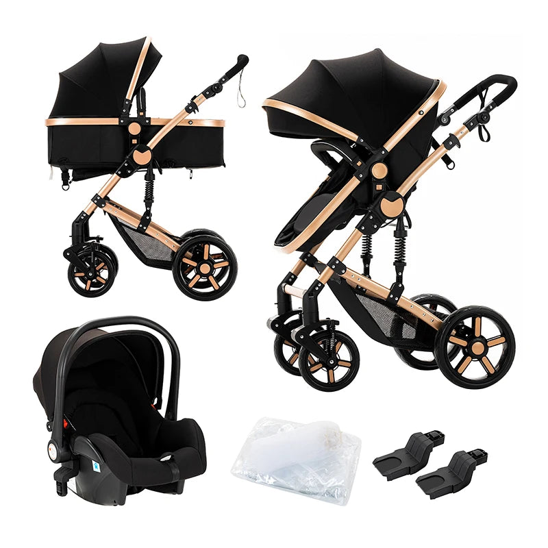 2-in-1 Lightweight Baby Stroller – Newborn to Toddler Comfort