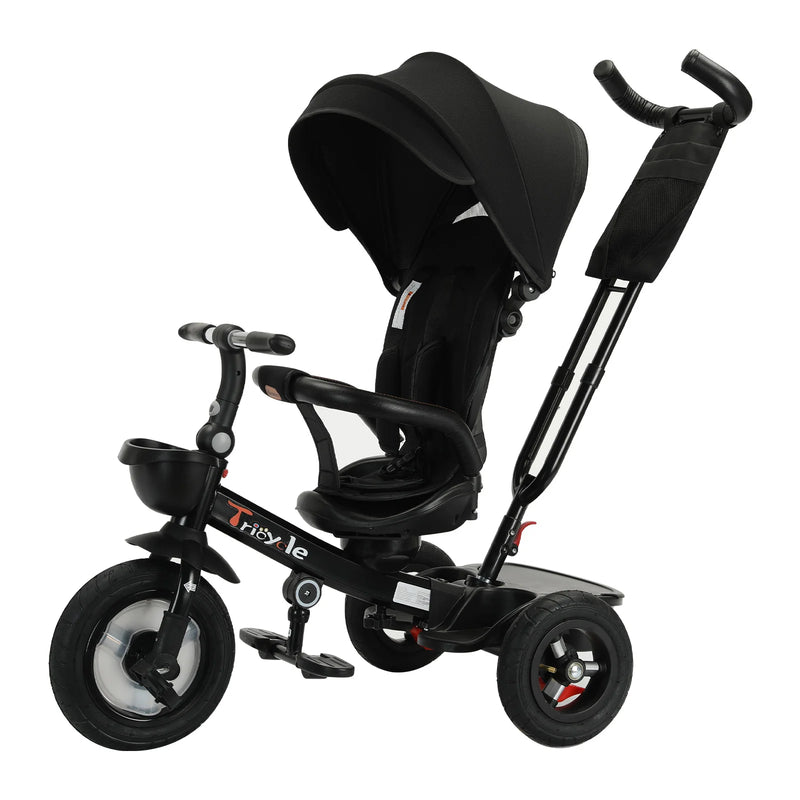 UBRAVOO 4-in-1 Baby Tricycle Stroller – 360° Rotating Seat