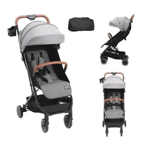 Adjustable Foldable Baby Stroller – Dark Grey