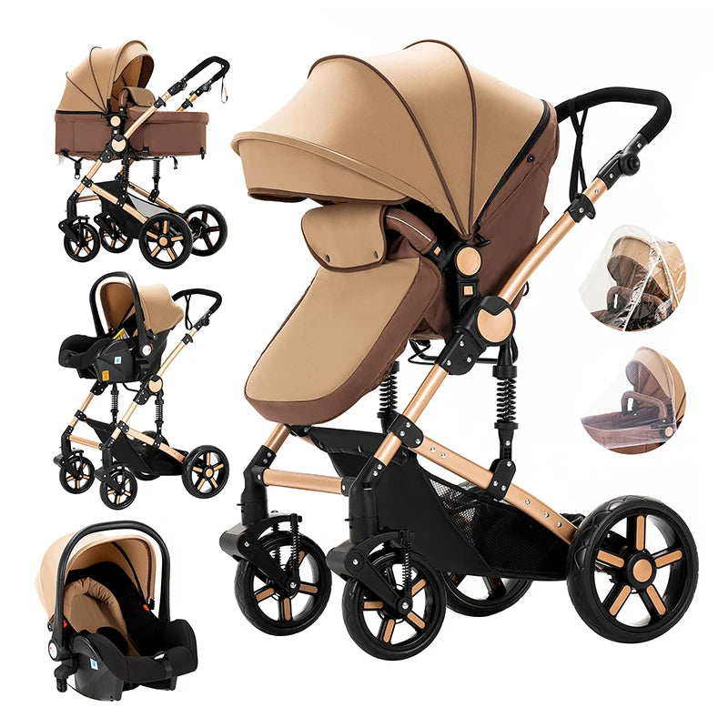 2-in-1 Lightweight Baby Stroller – Newborn to Toddler Comfort