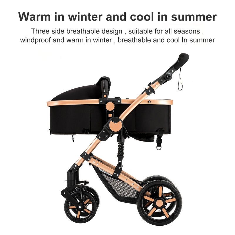 2-in-1 Lightweight Baby Stroller – Newborn to Toddler Comfort