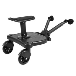 2-in-1 Universal Stroller Ride-On Board with Detachable Seat