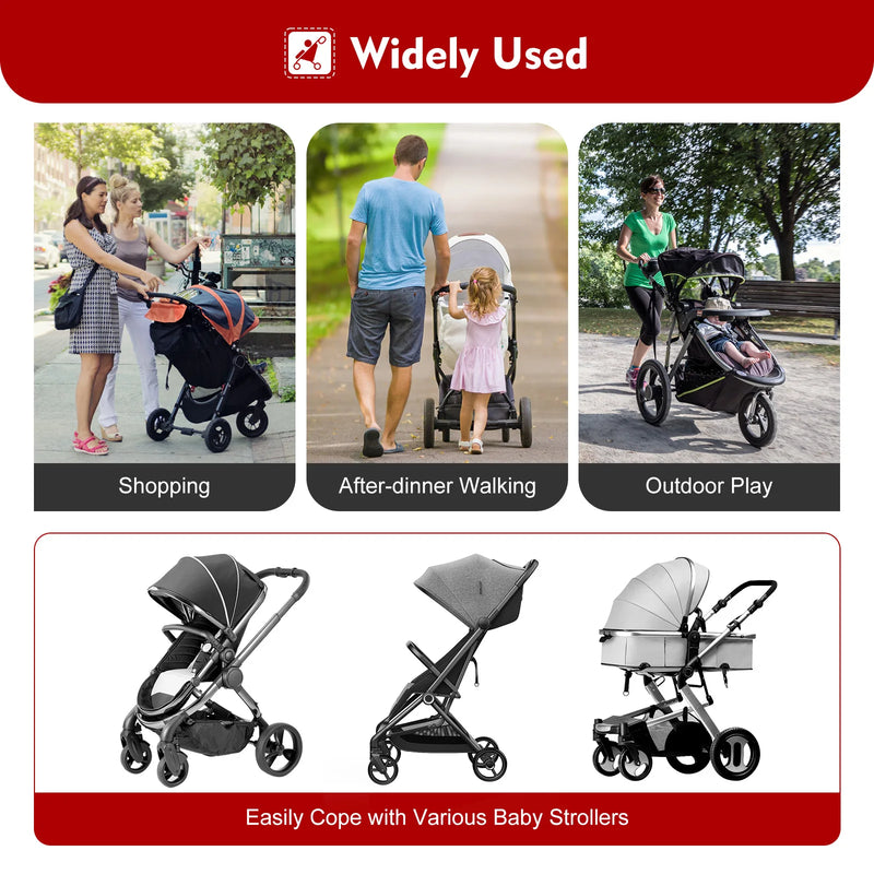 2-in-1 Universal Stroller Ride-On Board with Detachable Seat