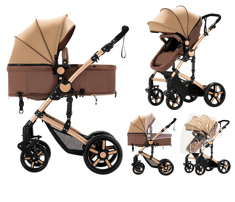 2-in-1 Lightweight Baby Stroller – Newborn to Toddler Comfort
