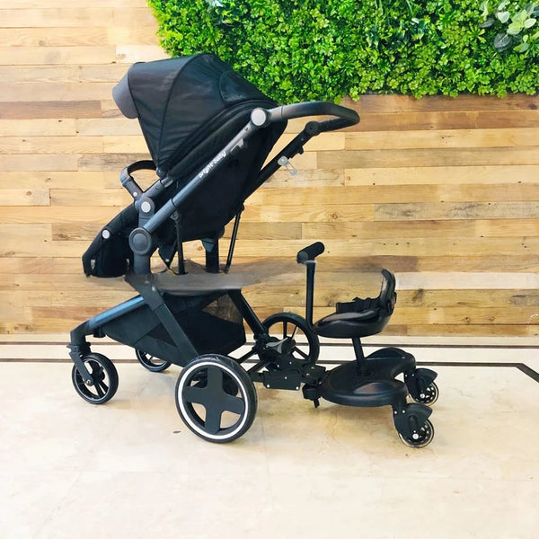 Stroller Footboard with Seat – Toddler Ride-On Attachment